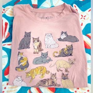 Light Pink Fifth Sun Target Juniors Cat Lover’s TShirt (2XL)
